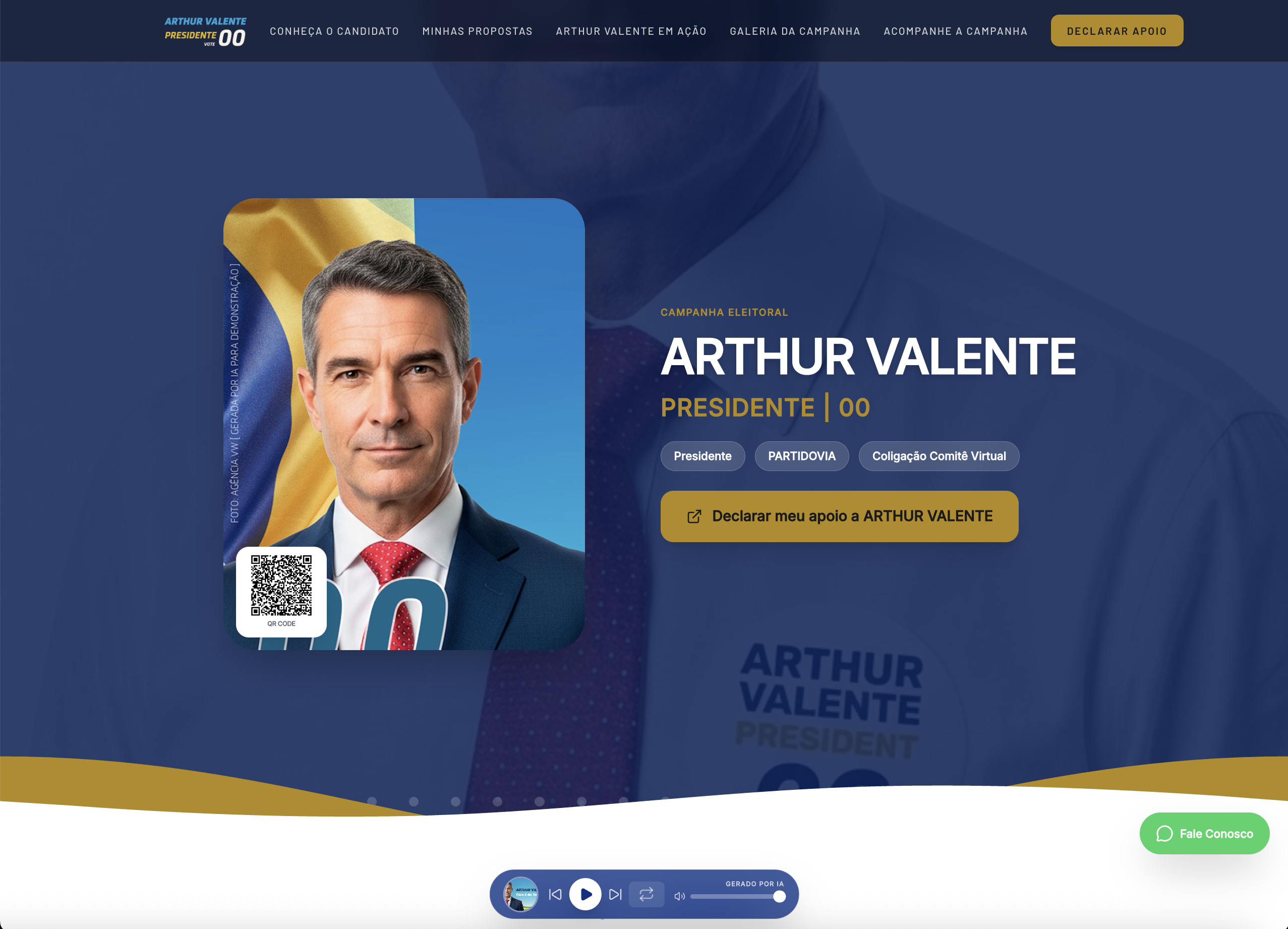 Website vinculado ao seu endereço (www.seunome.com.br) personalizado dentro das regras do TSE
